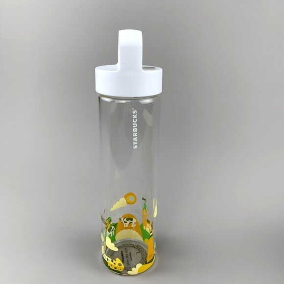 Starbucks You Are Here Collection Wisconsin Glass Water Bottle 18.5 Fl Oz  New - Picture 7 of 11